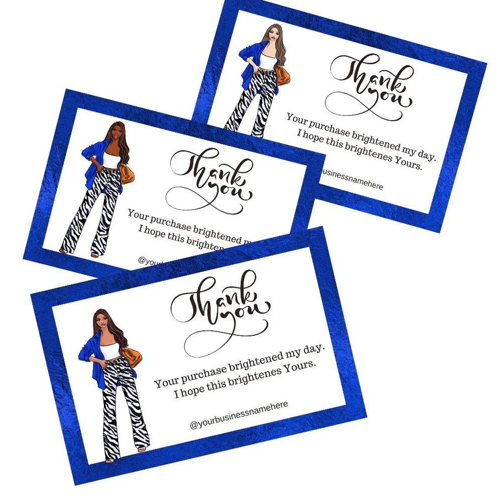 Girls In animal Fashion Thank You Cards
